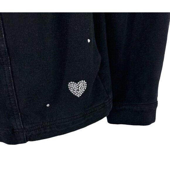 Quacker Factory Rhinestone Embellished Trucker Jacket Size M - Picture 2 of 9